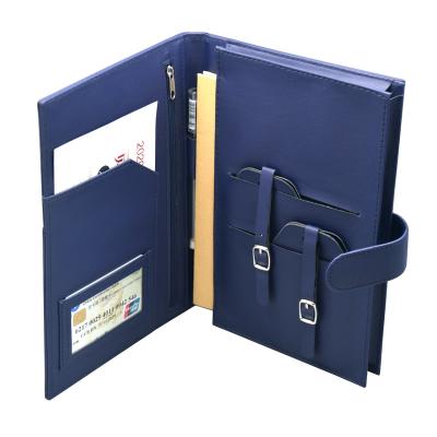 China PVC A3 Letter Size Polyester Leather Briefcase Business Men Zipper Organizer Folder Leather Folder for sale