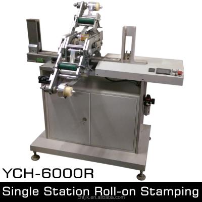 China Plastic Product Cards Single Station Roll On Hot Stamping Machine YCH-6000R for sale