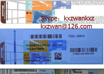 China Mass resell Activate Windows Product Key coa Sticker for Windows 8.1 Professional OEM for sale