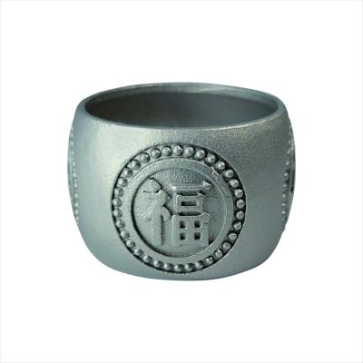 China Wholesale Custom Hiphop 12*18mm Stainless Steel Thumb Ring for sale