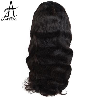 China Black Human Hair Full Lace Body Wave Curly Human Hair Wigs 130% Density Natural Virgin Hair for sale