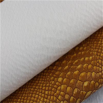 China Abrasion-Resistant Synthetic Crocodile Skin Patterned Patterned Stretched PU Shoe Upper Leather for sale