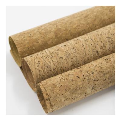 China Waterproof Natural Cork Flocking Fabric PU Faux Leather Fabric For Shoes for sale