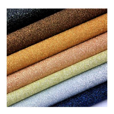 China Waterproof Faux PU Glitter Nonwoven Leather For Shoes en venta