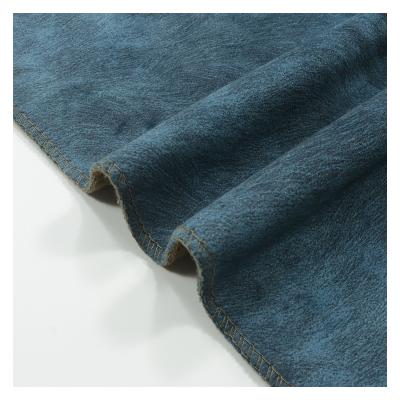 China Breathable 100% Polyester Navy Velvet Silk Upholstery Fabric For Sofa en venta