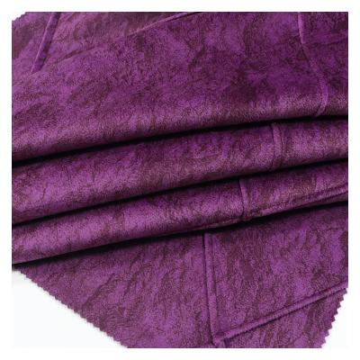 China Polyester Velvet Fabric Breathable Seat Cover Material Silk Purple for sale