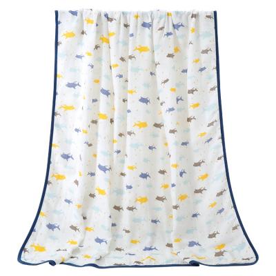 China Anti-Static Super Soft Cotton Printed Baby Muslin Wrap Monthly Milestone Cover for sale