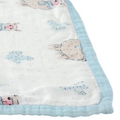 China 70% Anti-Static Bamboo + 30% Cotton Muslin Peresonalized Soft Baby Blanket Large Size Wide Border for sale