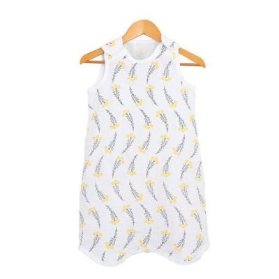 China Baby Breathable Organic Soft Cotton Sleeping Bag Sleeveless Zipper Knitted Sleeping Bag for sale