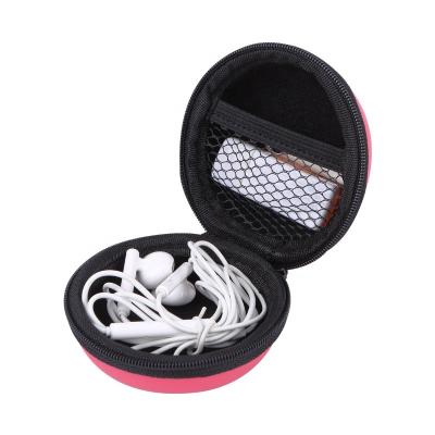 China Storage Carry Bag for Mini Portable Earphones Pouch Coin Headphones Waterproof Lightweight EVA Round Case Carrying Zipper Pouch Custom Bag for sale