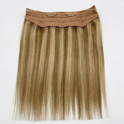 China Yasen Wholesale Factory Double Drawn Invisible Barely Shedding Thick Soft Halo Wire Hair Hair Extension for sale