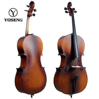 China Customized Matt Varnish Student Beginner Small Impeccable Popular Antique Cello for sale