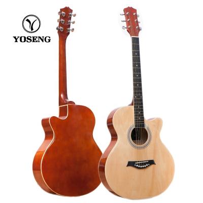 China Linden Plywood Best Price Professional Acoustic Guitar Practice Student for sale