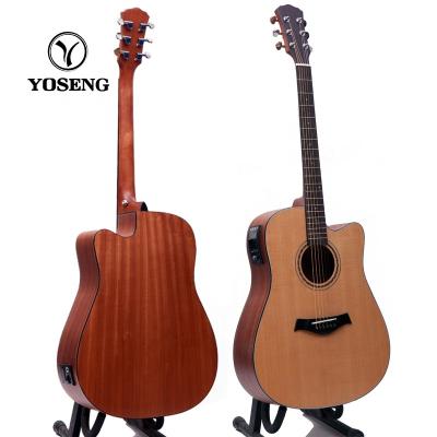 China Cutaway High Quality Solid Fir Top Solid 41 Inch Normal Folk Guitar for sale