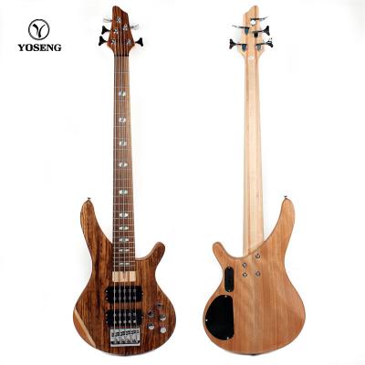 China Factory OEM Hot Sale Zebra Wood Electric Bass Guitar for sale