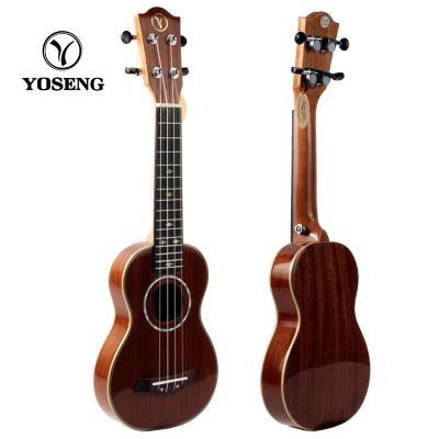 China Hot Sale Soprano Slim Mahogany Body Mahogany Luster Acoustic Ukulele for sale