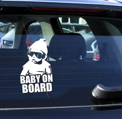 China Waterproof Customized Magnetic Car Sticker Body Baby On Board Sign Vinyl PVC Car Sticker for sale