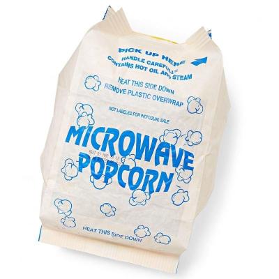 China Materials Factory Paper Bag Wholesale Logo Small Microwave Popcorn Paper Recycled Disposable Bag For Retail for sale