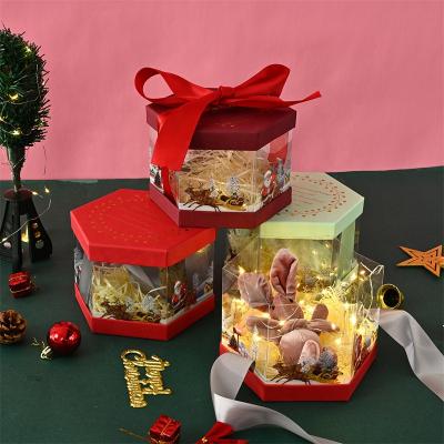 China Fast Delivery Christmas Kraft Box Recyclable Christmas Lit Gift Boxes for sale