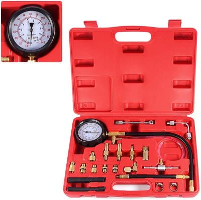 China TU-114 0-140PSI Universal Fuel Gasoline Injector Injection Pump Pressure Tester Gauge Tool Kit for sale