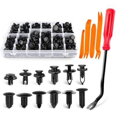 China 240pcs Plastic Automotive Car Push Stopper Door Panel Trim Clips Kit And Auto Body Fasteners Assortment Fender Rivet Bumper Set for sale