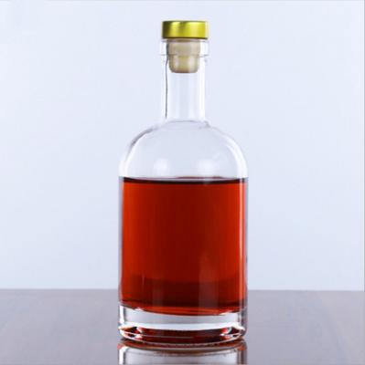 China Wholesale Popular Clear Wine Cork Cap Glass Bottle 750ml Wine Bottles With Cork for sale