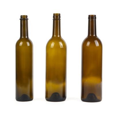 China Wholesale Customized Popular Shaped Beverage Cork Colored Glass Wine Bottles 750ml for sale