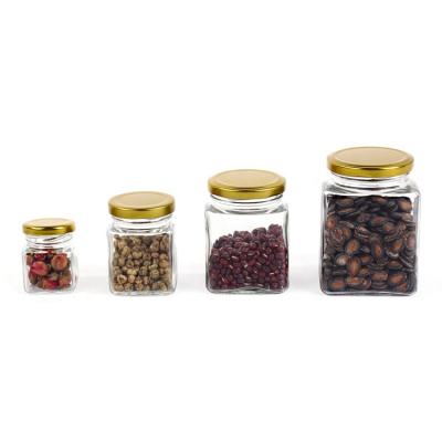 China High Quality Freshness Preservation 250ml Screw Neck Storage Bottle Glass Jar For Nuts for sale