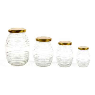 China Freshness Preservation Kitchen Honey Jars Food Storage Airtight Cheap Glass Jar With Lids For Sale for sale