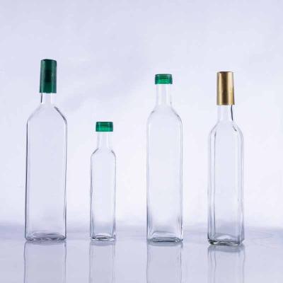 China 250ml Food Clear Cooking Olive Oil Dispenser Glass Bottle for sale