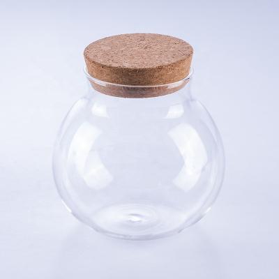 China High Quality Round Glass Jar Food Grade Material Borosilicate Food Storage Canisters With Lid for sale