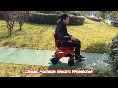 lightweight foldable lithium battery electric wheelchair with brushless motor