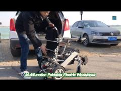 collapsible lightweight electric wheelchair with lithium ion battery