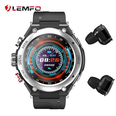 China LEMFO T92 Alarm Men Smart Watch 2021 TWS 5 Earphone Call Music Body Temperature Watch Face Sport Smartwatch DIY for sale