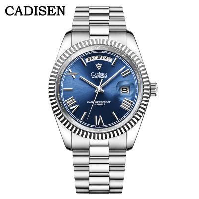 China New Tourbillon CADISEN Automatic Date 2021 Men's Wristwatch Luxury Men's Watch Top Brand Automatic Mechanical Watch for sale