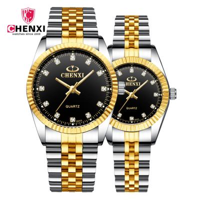 China CHENXI 004 A 2 chronograph explosion models couples clock stainless steel quartz watch brand factory wholesale gold for sale