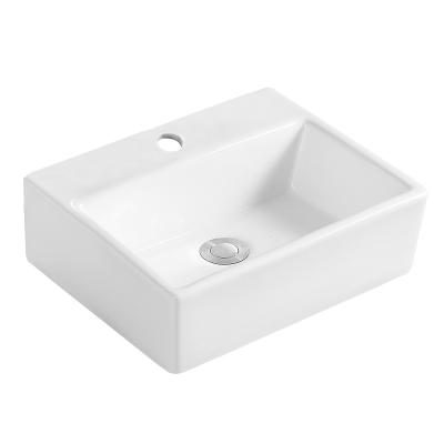 China Modern Advance The Indtry Luxury Rectangular Ceramic Bathroom Hand Sink for sale