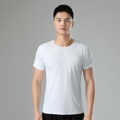 China Wicking Dampness Anti-Wrinkle T-shirt Men's Gym Workout Running Short Sleeve T-shirts Active Sporty Performance Man for sale