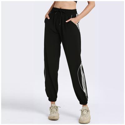 China hot sale Anti-wrinkle ladies sweat casual loose track use printing pants customized women long pants for sale