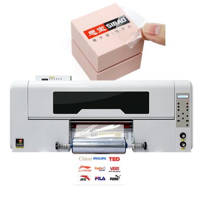 China Hot Sale Roll-to-Roll A3 DTF Gold Label Crystal Sticker UV Printer Gold and Silver Film DTF UV Printer for sale