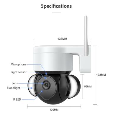 China Two Way Audio Garden Security Camera Wireless Cctv 3MP WIFI Tuya Ring Lower Powered Camera for sale