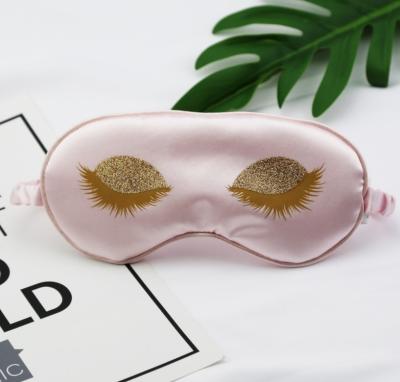 China Luxury Super Soft 100% Blackout Mulberry Silk Anti-Puffiness Sleep Set RPET Satin Sleep Eye Mask for sale