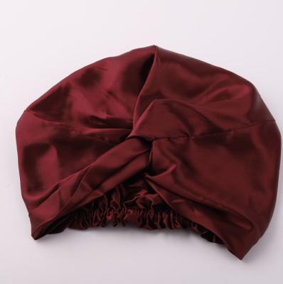 China Multifunctional wholesale customize silk turban hood with logo bling rhinestone satin sleep hood for sale