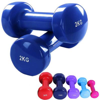 China Comfortable Wholesale Dumbells Hammers Cast Vinyl Coated Dumbbells for sale