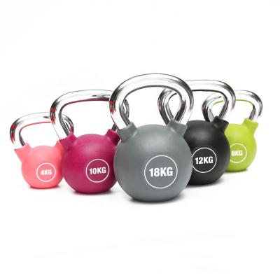 China Eco-friendly Portable Competition Powder Coated Gymnasium Cast Iron Kettlebells Set Charming Cast Iron 16kg Bodyduilbing for sale