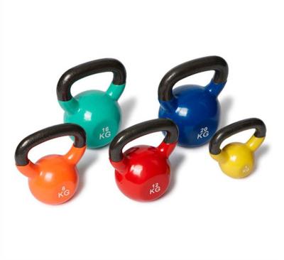 China Non-toxic Unique Design Hot Selling Fitness Equipment Cast Vinyl Coated Kettlebell for sale