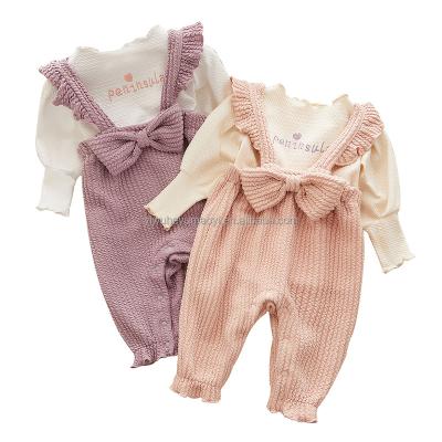 China Overall Cute Casual Girls Dress Suits Spring and Autumn New Children Casual Two Piece Set Tops and Pants for sale