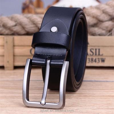 China Fashion LQbelt Factory Design Classic Male Cowhide Leather Belt For Men Pin Buckle Belts OEM for sale