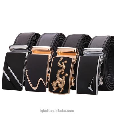 China LQbelt Classic Factory OEM Genuine Leather Belt Buckle Automatic Belts For Men Ratchet Belt Running Wholesale for sale