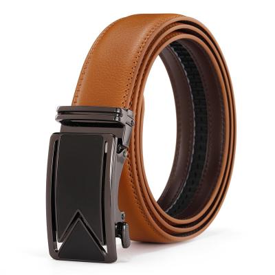 China Business Men's Automatic Buckle Belt Genuine Leather Belts For Men Waistband Custom Made OEM LQbelt Factory for sale